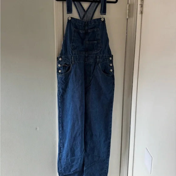 We The Free Classic Blue Denim Overalls size L - Picture 2 of 9